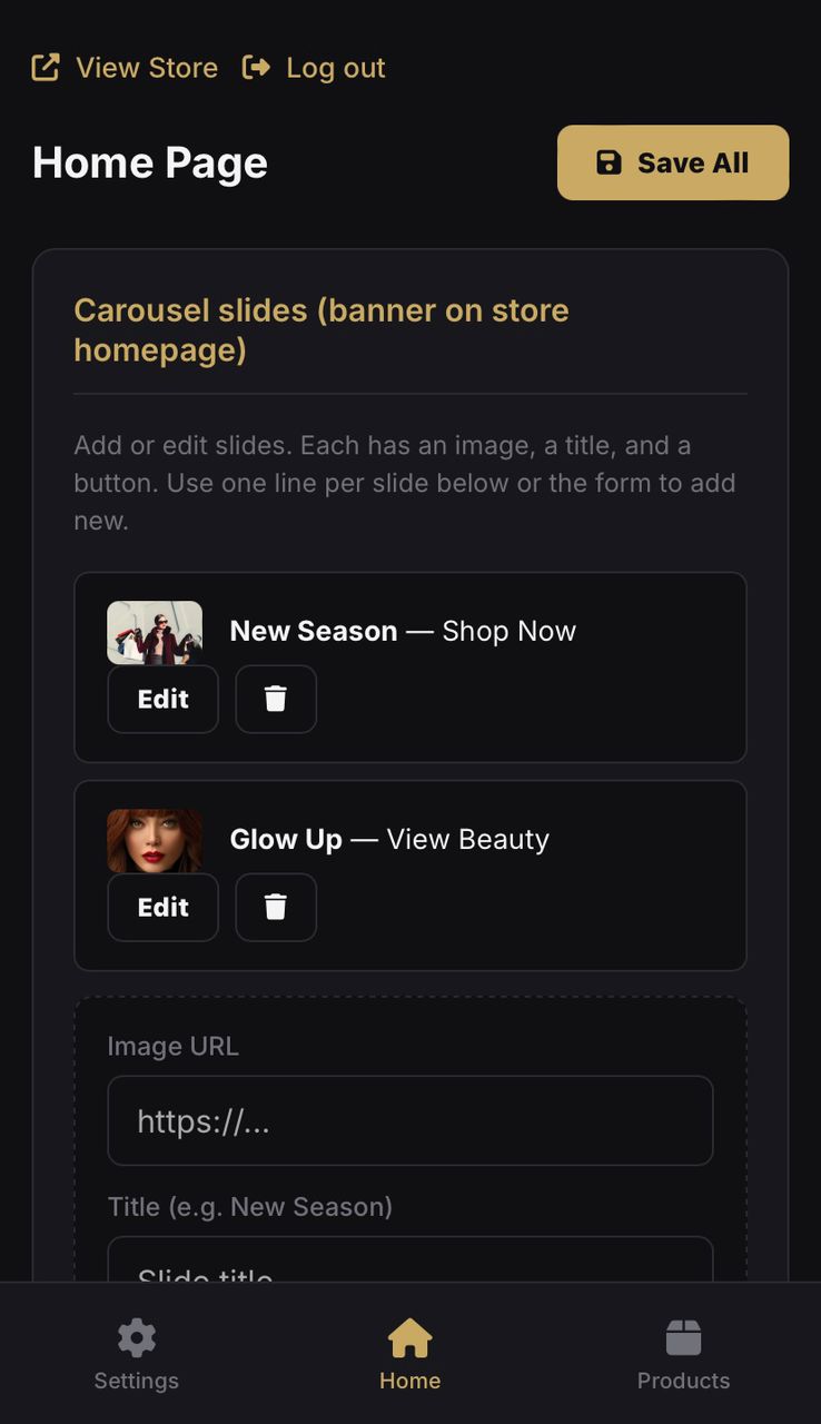 Mobile UI - Checkout / Profile
